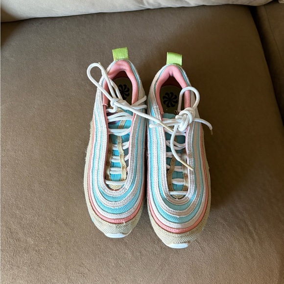 NEU MUSTER Air Max 97 Pink and Blue Sneakers Low-Top Casual